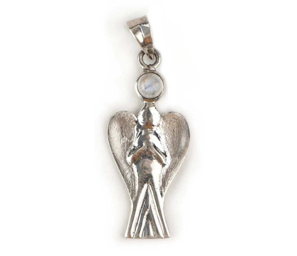 Anhänger - Engel mit Mondstein ca. 2,7cm