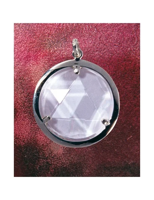 Bergkristall-Medaillon - ein Schutzschild - Ø 3 cm