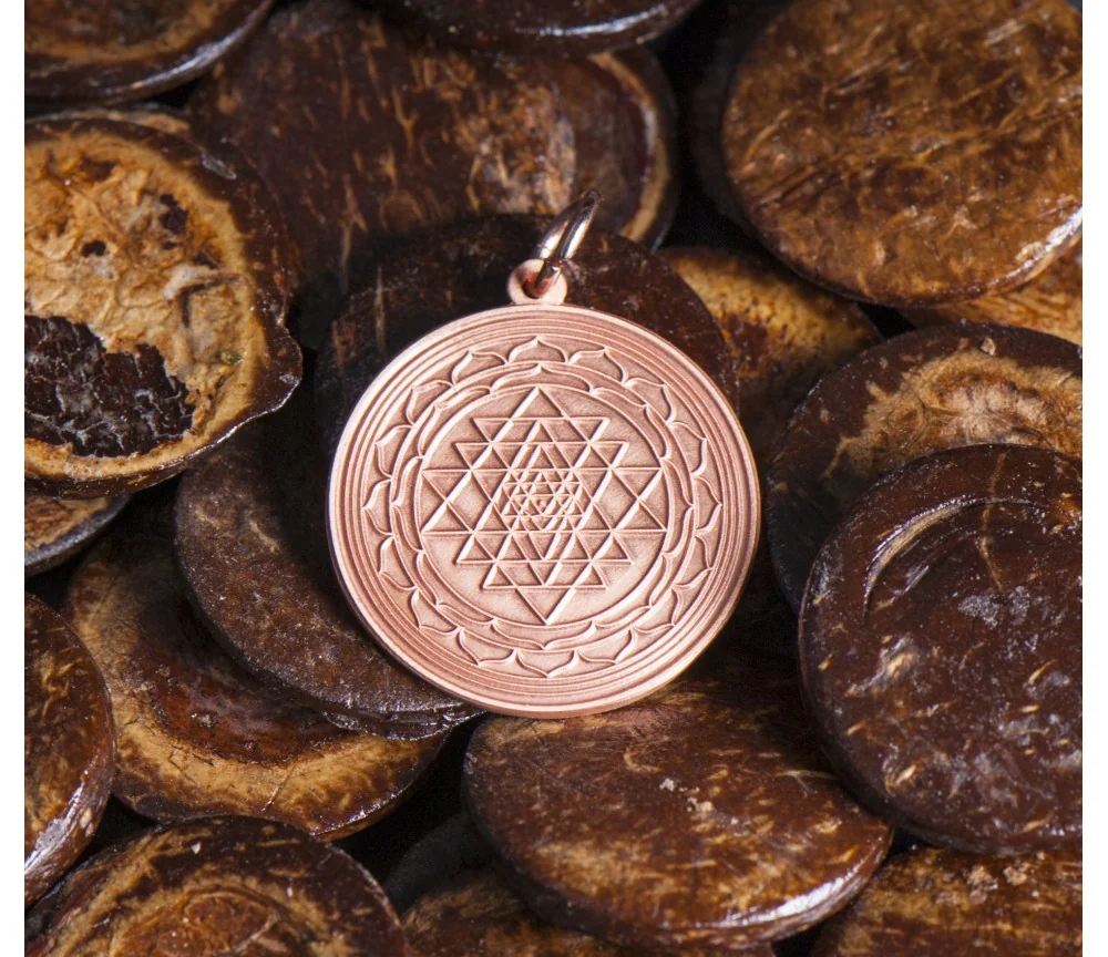 Anhänger - Shri Yantra - aus Kupfer, ca. 3cm