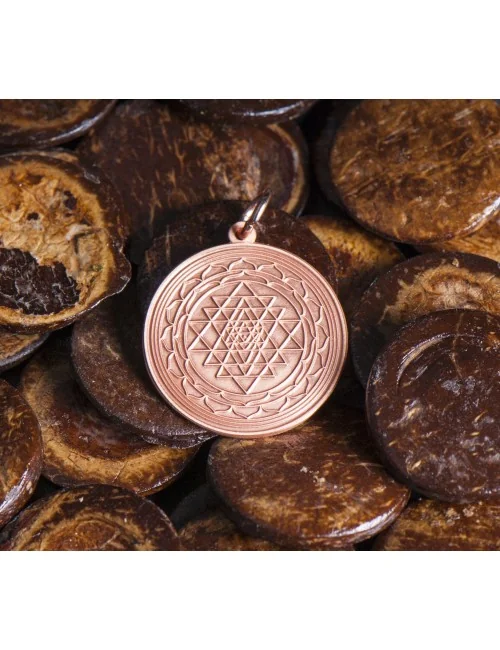 Anhänger - Shri Yantra - aus Kupfer, ca. 3cm