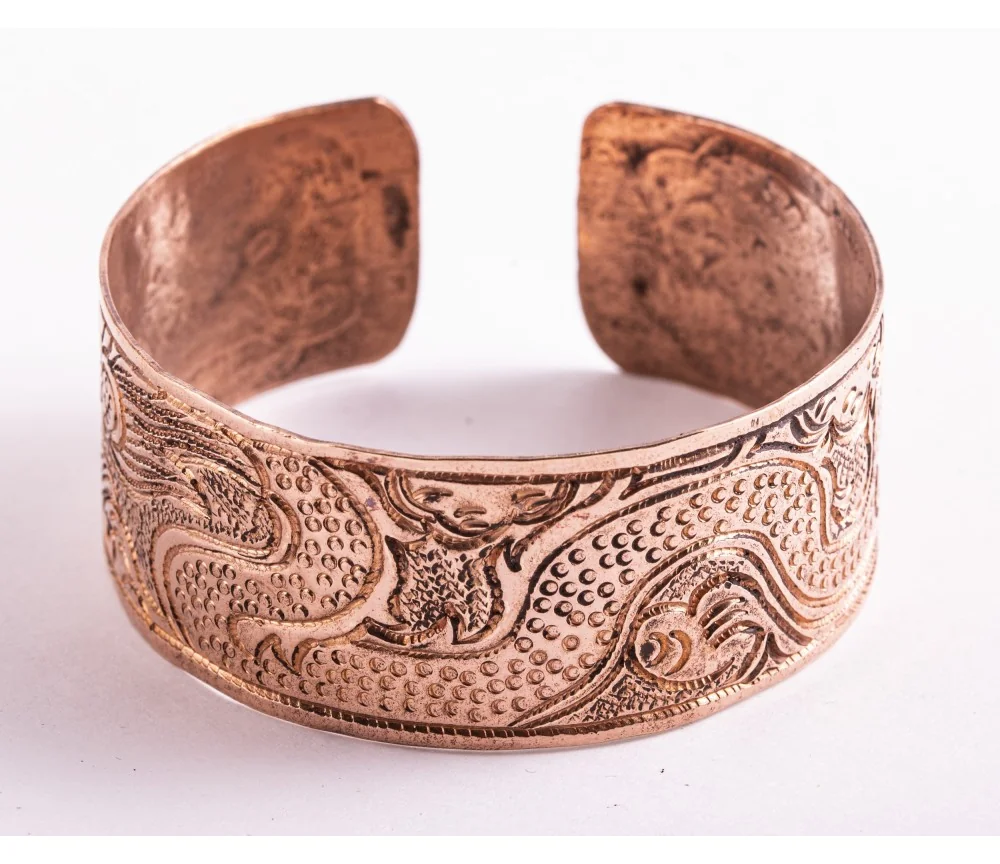Armreif - Drachenmuster Kupfer