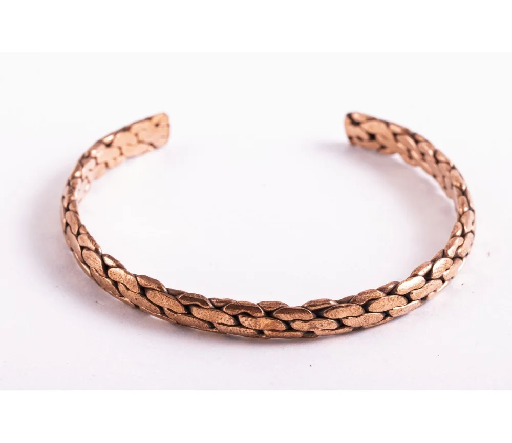 Armreif - geflochten Kupfer