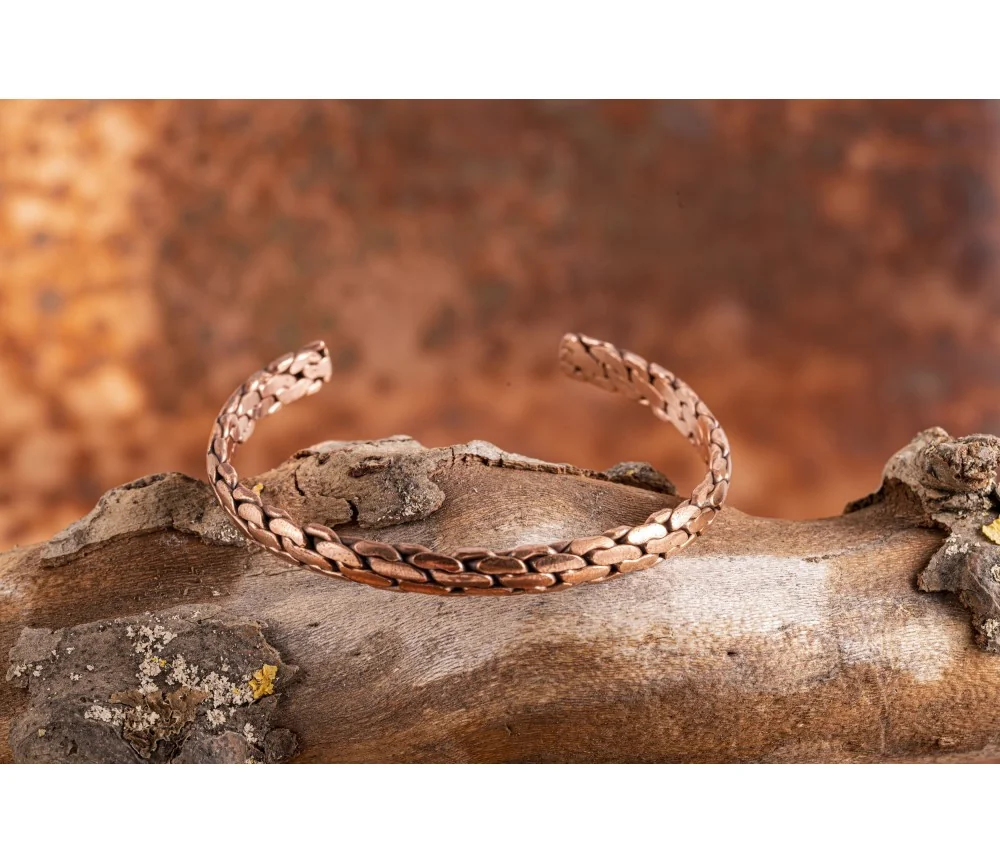 Armreif - geflochten Kupfer
