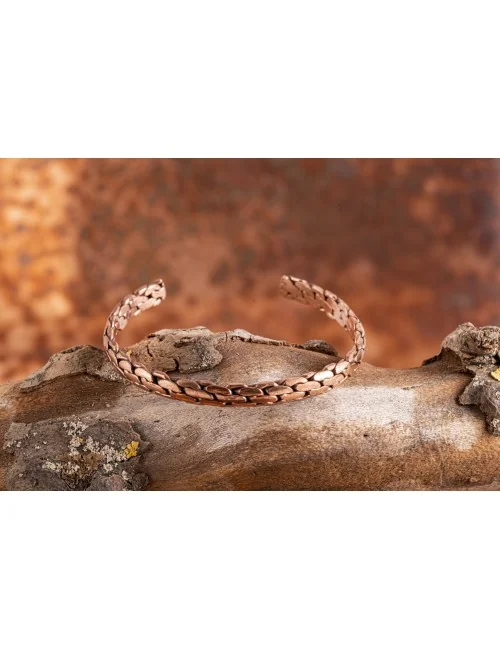 Armreif - geflochten Kupfer