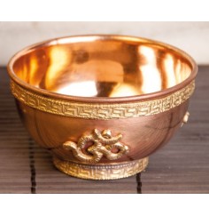 Räucherschale -  mit Om Zeichen aus Kupfer ca. 8cm