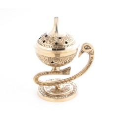 Räuchergefäß Schwan - aus Messing - ca. 12 cm hoch