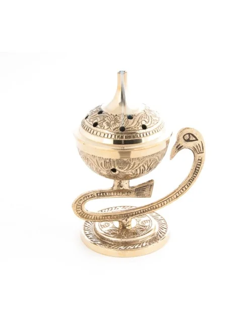 Räuchergefäß Schwan - aus Messing - ca. 12 cm hoch