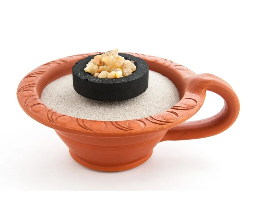 Räuchergefäß - Makal rot - aus Ton ca. 13cm