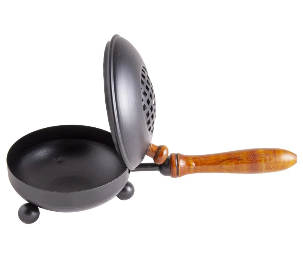 Räuchergefäß - Mahani - aus Eisen mit Holzgriff ca. 28x11,5cm