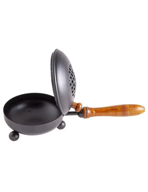 Räuchergefäß - Mahani - aus Eisen mit Holzgriff ca. 28x11,5cm