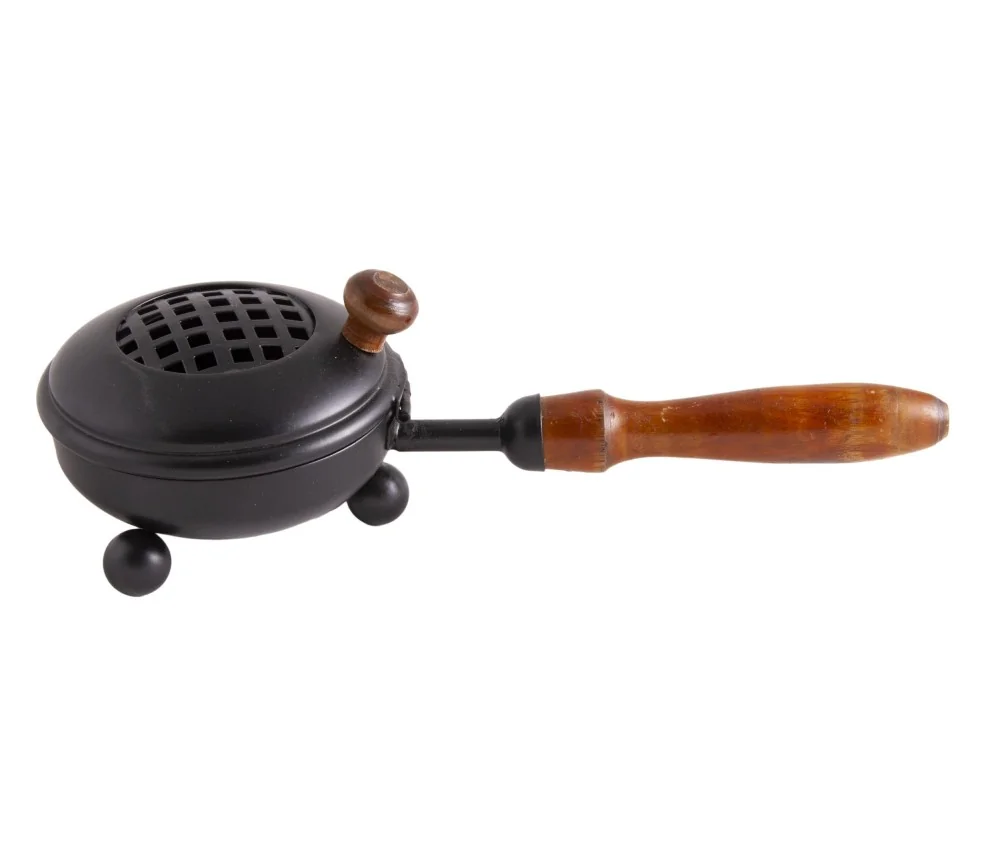 Räuchergefäß - Mahani - aus Eisen mit Holzgriff ca. 22x8,5cm