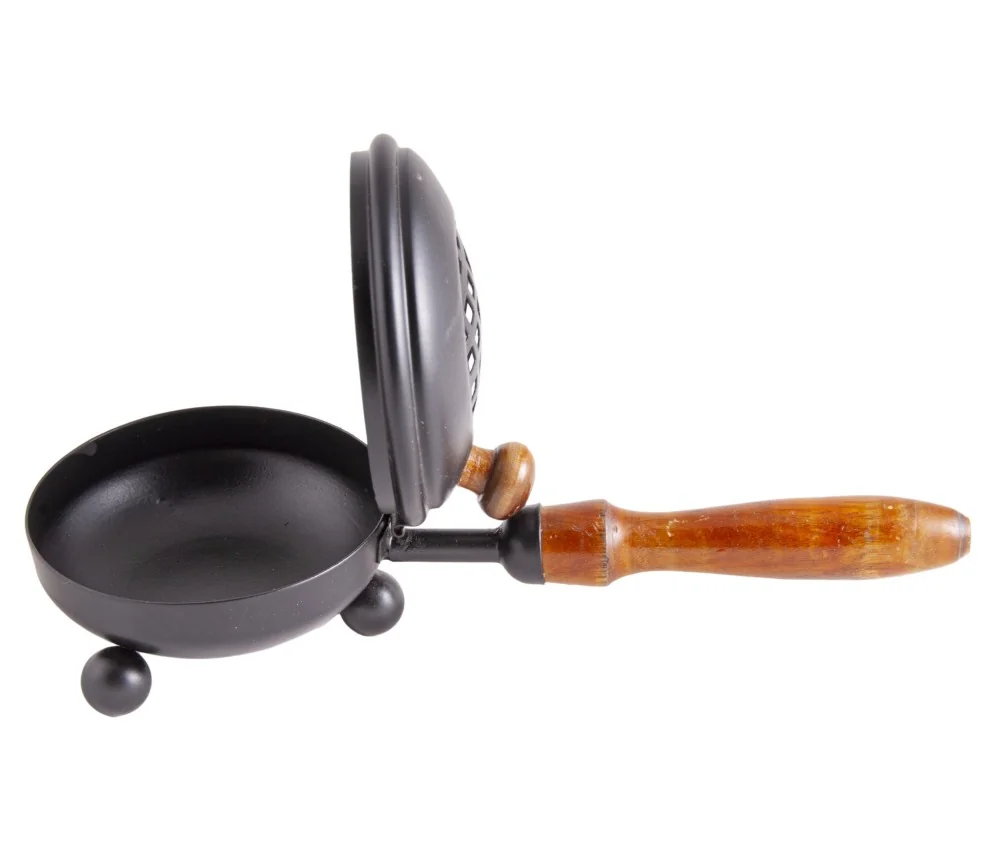 Räuchergefäß - Mahani - aus Eisen mit Holzgriff ca. 22x8,5cm