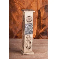 Räucherstäbchenhalter - Turm -"Art" 30x6cm mit Messing Dekoartion