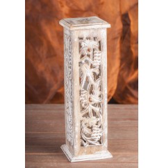 Räucherstäbchenhalter - Turm - Shrinagar, weiß ca. 31 x 7,5 cm