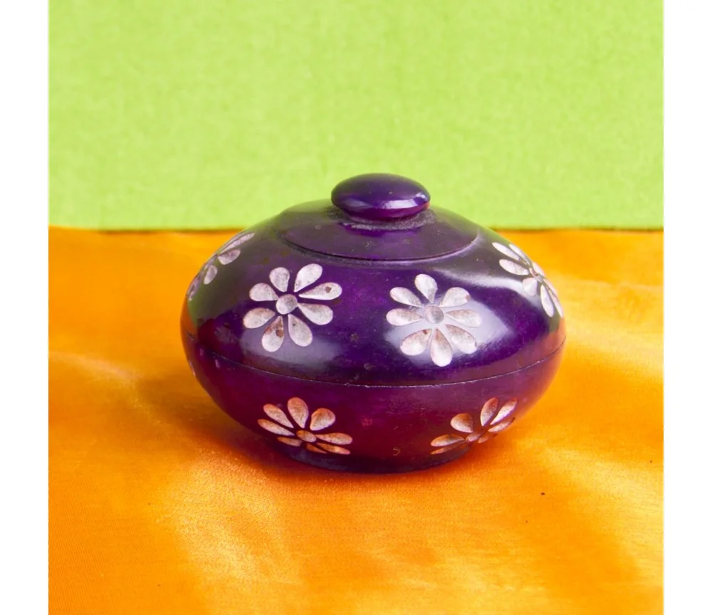 Blumendöschen, lila ca. 7,7 cm - 2 er Pack