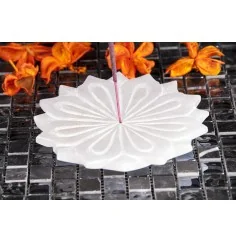 Räucherstäbchenhalter -White Lotus aus Alabaster