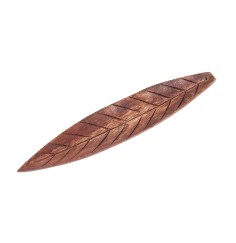 Räucherstäbchenhalter -  aus Holz -brown Leaf