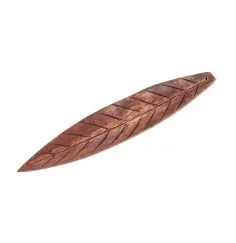 Räucherstäbchenhalter - aus Holz -brown Leaf