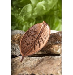 Räucherstäbchenhalter - Blatt, braun