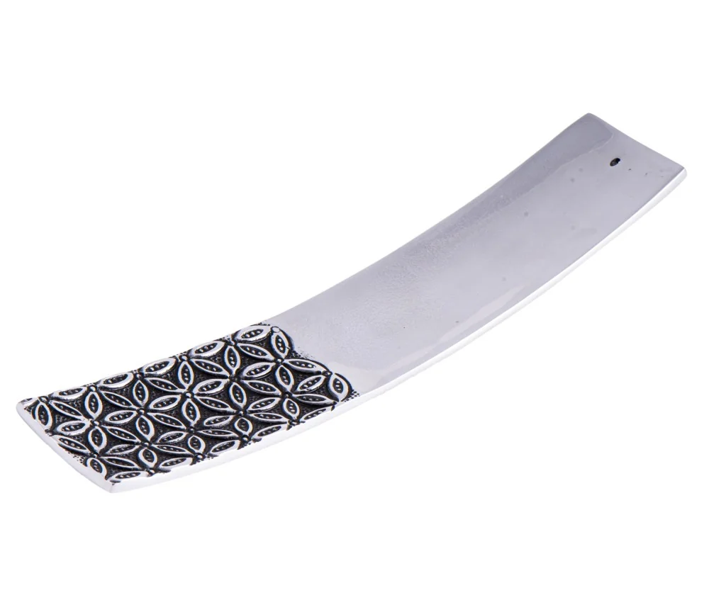 Räucherstäbchenhalter - Blume des Lebens - weißmetall