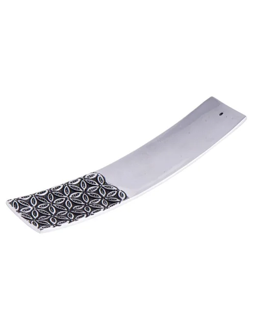 Räucherstäbchenhalter - Blume des Lebens - weißmetall