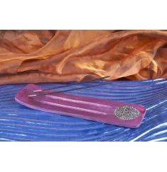 Räucherstäbchenhalter - Double - Violett Pentagramm