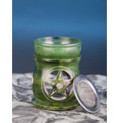 Aromalampe & Räuchergefäß in 1 "Pentagramm" mit Sieb