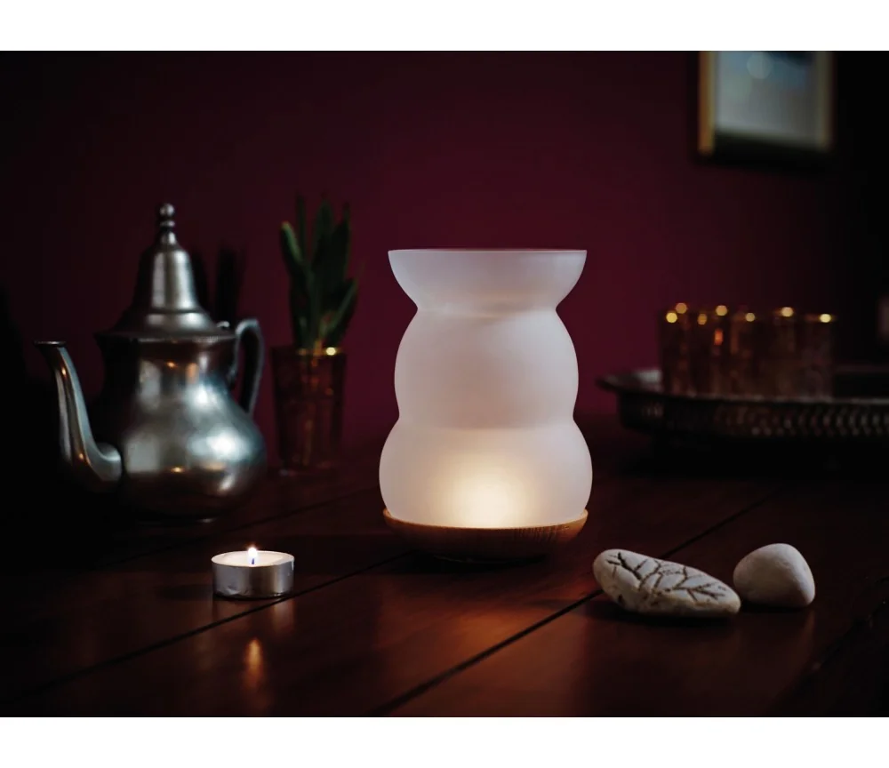 Räucher - & Duftgefäß Lucerna - mit Blumes des Lebens aus Glas