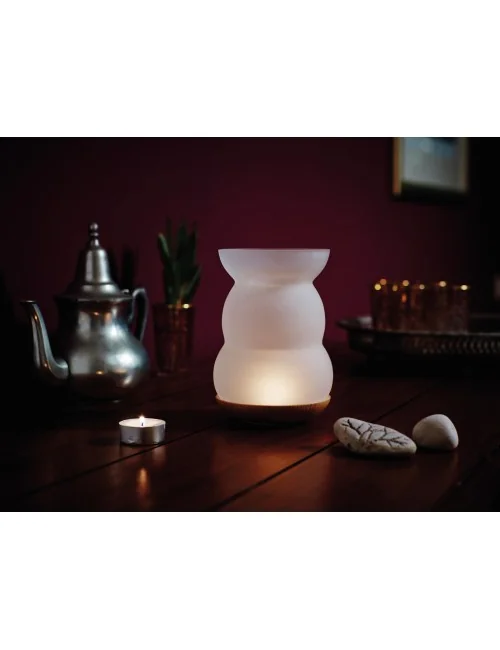 Räucher - & Duftgefäß Lucerna - mit Blumes des Lebens aus Glas