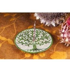 Räucherstäbchenhalter rund - Yggdrasil, grün