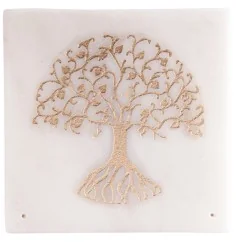 Räucherstäbchenhalter - aus Marmor - mit Blume des Lebens