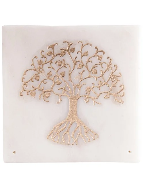 Räucherstäbchenhalter - aus Marmor - mit Blume des Lebens