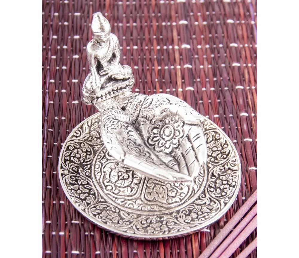 Räucherstäbchenhalter & Räucherschale - gebende Hände - aus Aluminium