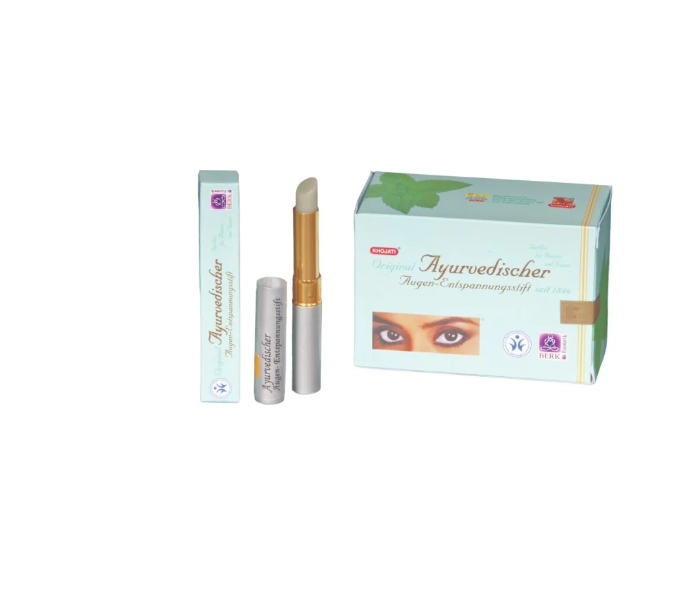 Ayurveda - Khojati - Original ayurvedischer Augenentspannungsstift, Ayurvedic - farblos - 12 er Pack