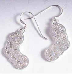 Ohrringe - Blume des Lebens - in Sterling Silber