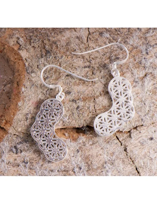 Ohrringe - Blume des Lebens - in Sterling Silber