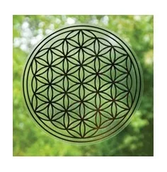 Aufkleber - Blume des Lebens - 3 cm - gold - 24 er Pack