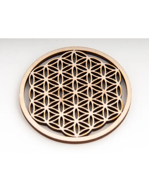 Blume des Lebens aus Holz 6 cm - 5er Pack