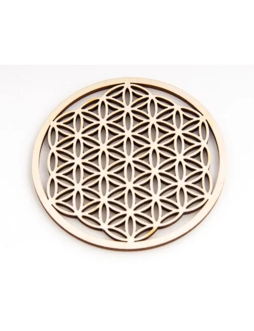 Blume des Lebens aus Holz 9 cm - 5er Pack