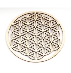 Blume des Lebens aus Holz 14,4 cm - 3er Pack