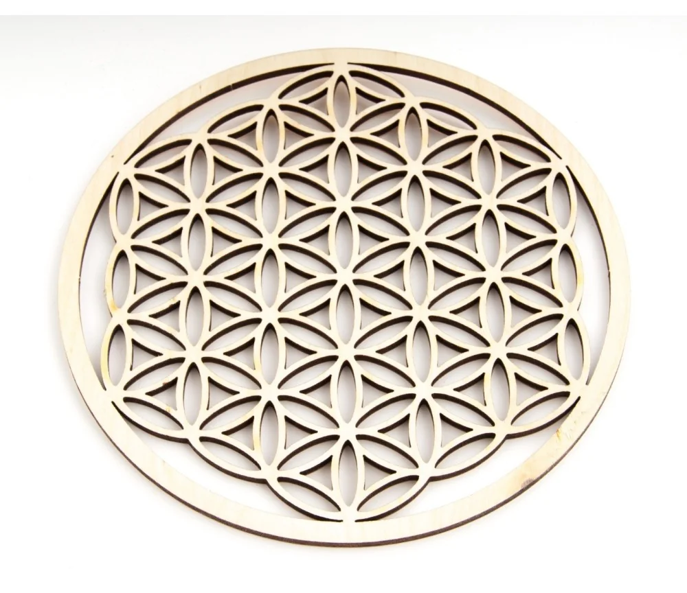 Blume des Lebens aus Holz 14,4 cm - 3er Pack