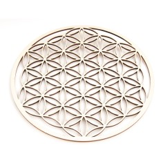 Blume des Lebens aus Holz 22 cm - 3er Pack