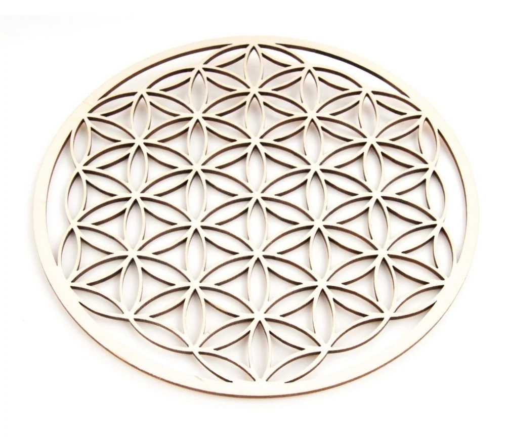 Blume des Lebens aus Holz 22 cm - 3er Pack