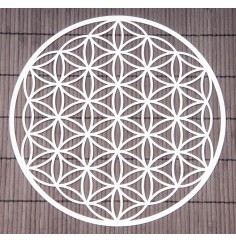 Wandschmuck aus Edelstahl - Blume des Lebens 25 cm