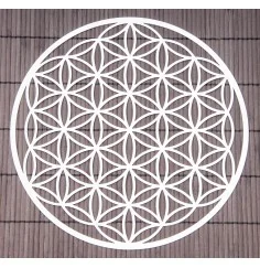 Wandschmuck aus Edelstahl - Blume des Lebens 25 cm