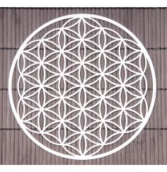 Wandschmuck aus Edelstahl - Blume des Lebens 18 cm