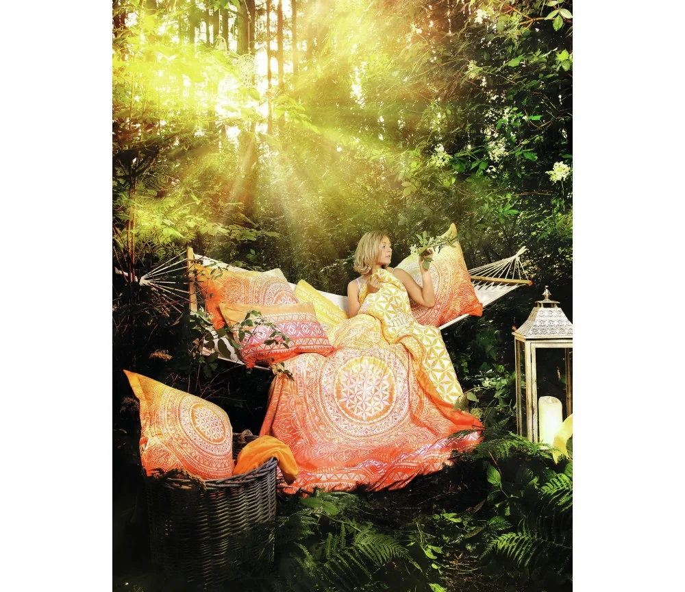 Spirit of OM - Bio Bettwäsche SUNRISE - orange / gelb