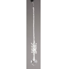 Hängende Dekoration - Kristallherz klar   - ca. 29 cm