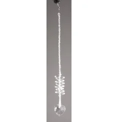 Hängende Dekoration - Kristallherz klar - ca. 29 cm