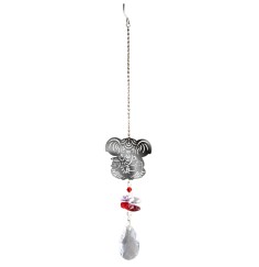Hängende Dekoration - Suncatcher Ganesha - aus Edelstahl & Kristallen ca. 27 cm